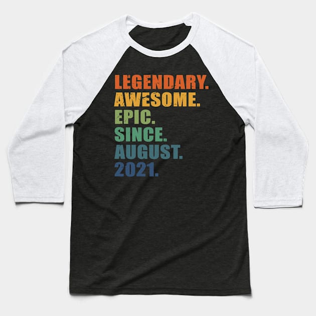 Born In August 2021, Newborn Baby Gift For Boys & Girls, Anniversary Gift Men & Women Baseball T-Shirt by Art Like Wow Designs